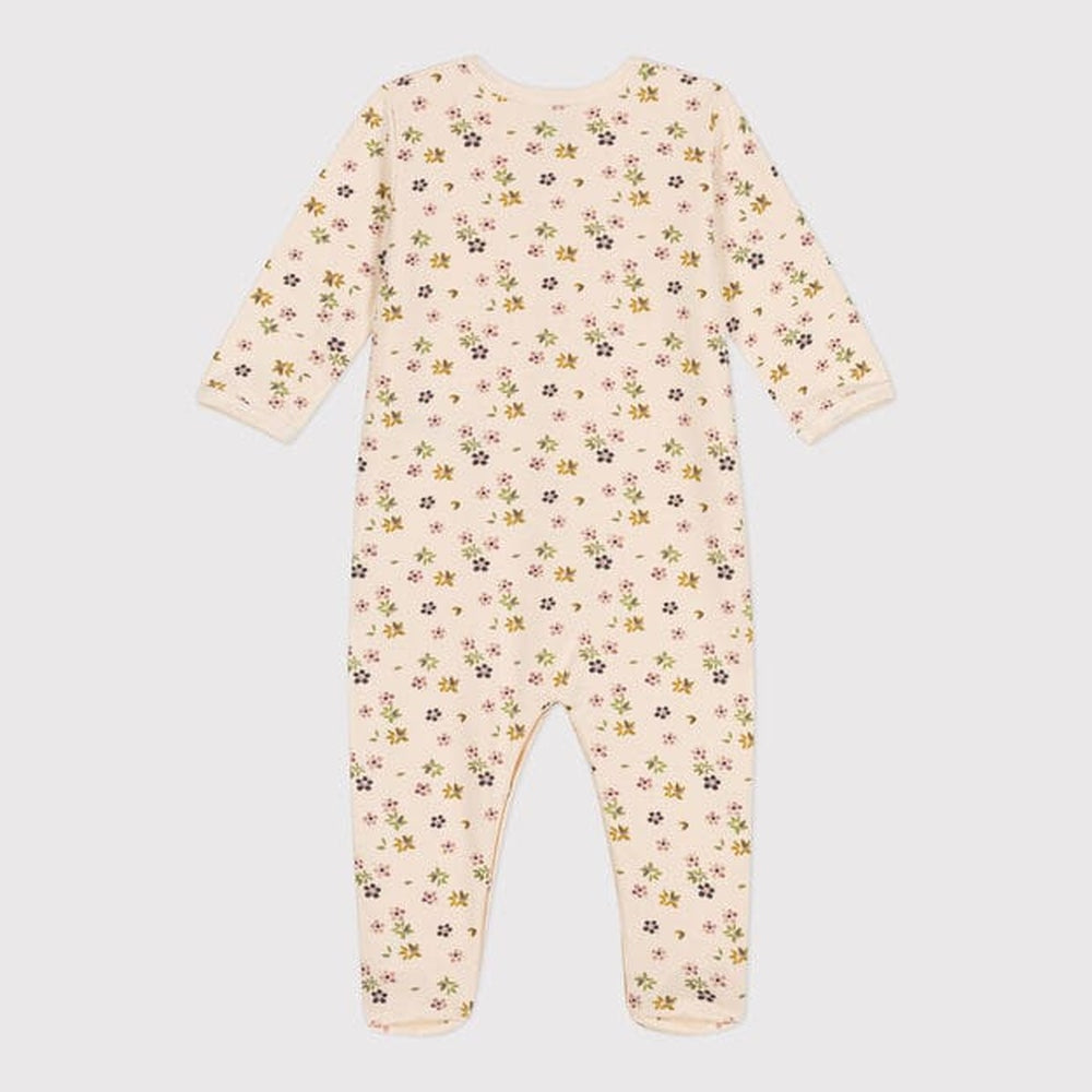 Petit Bateau Babypyjama Met Geruwde Fleece - Bloemetjesprint