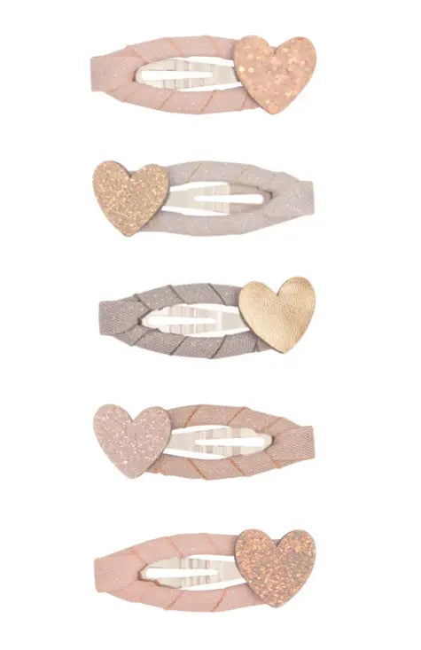 Mimi & Lula Haarclipjes 5-pack - Hartjes