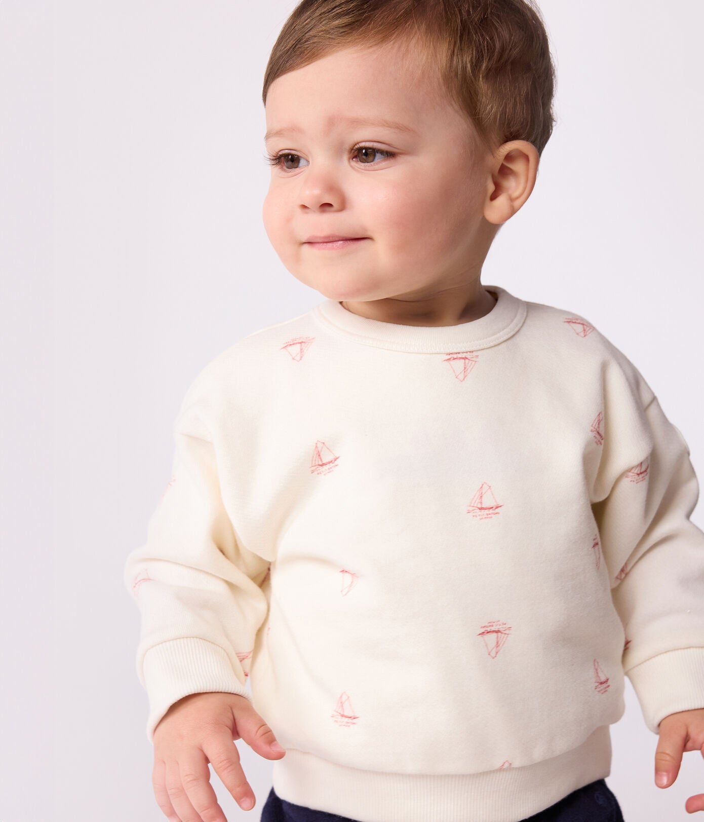 Petit Bateau Baby Sweatshirt Met Vintage Bootprint