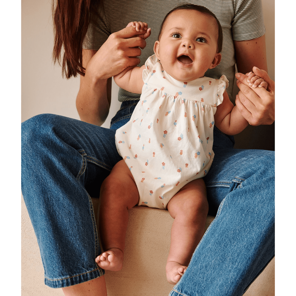 Katoenen Babypakje Met Bloemetjesprint