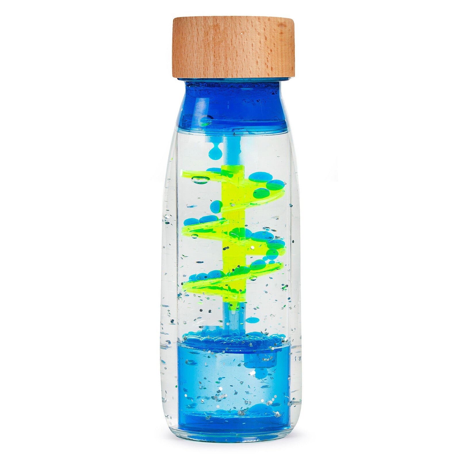 Petit Boum Sensorische Fles Spiraal Blauw