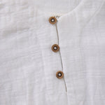 Minymo T-shirt Lange Mouwen Van Muslin - Wit