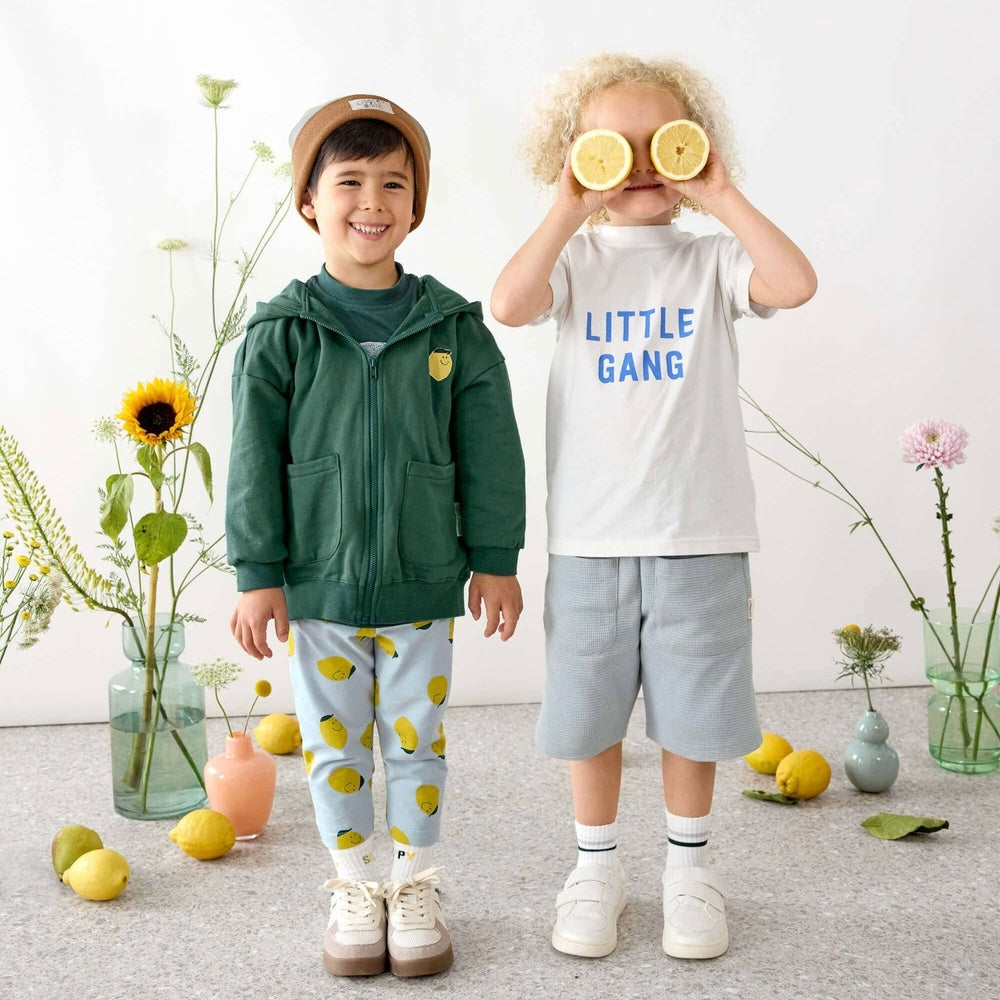 Lässig Shorts Waffle GOTS - Light Blue