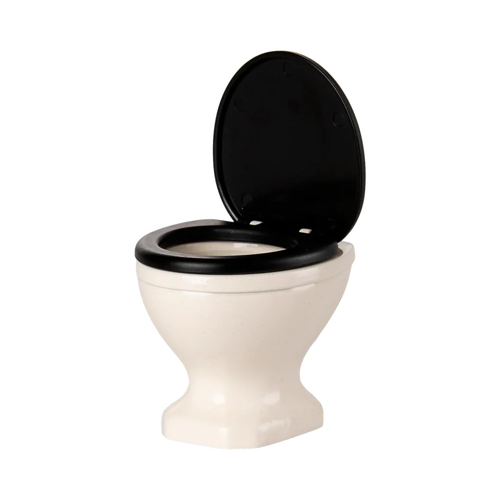 Maileg Toilet - Zwart/Wit