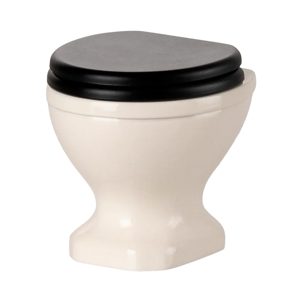 Maileg Toilet - Zwart/Wit