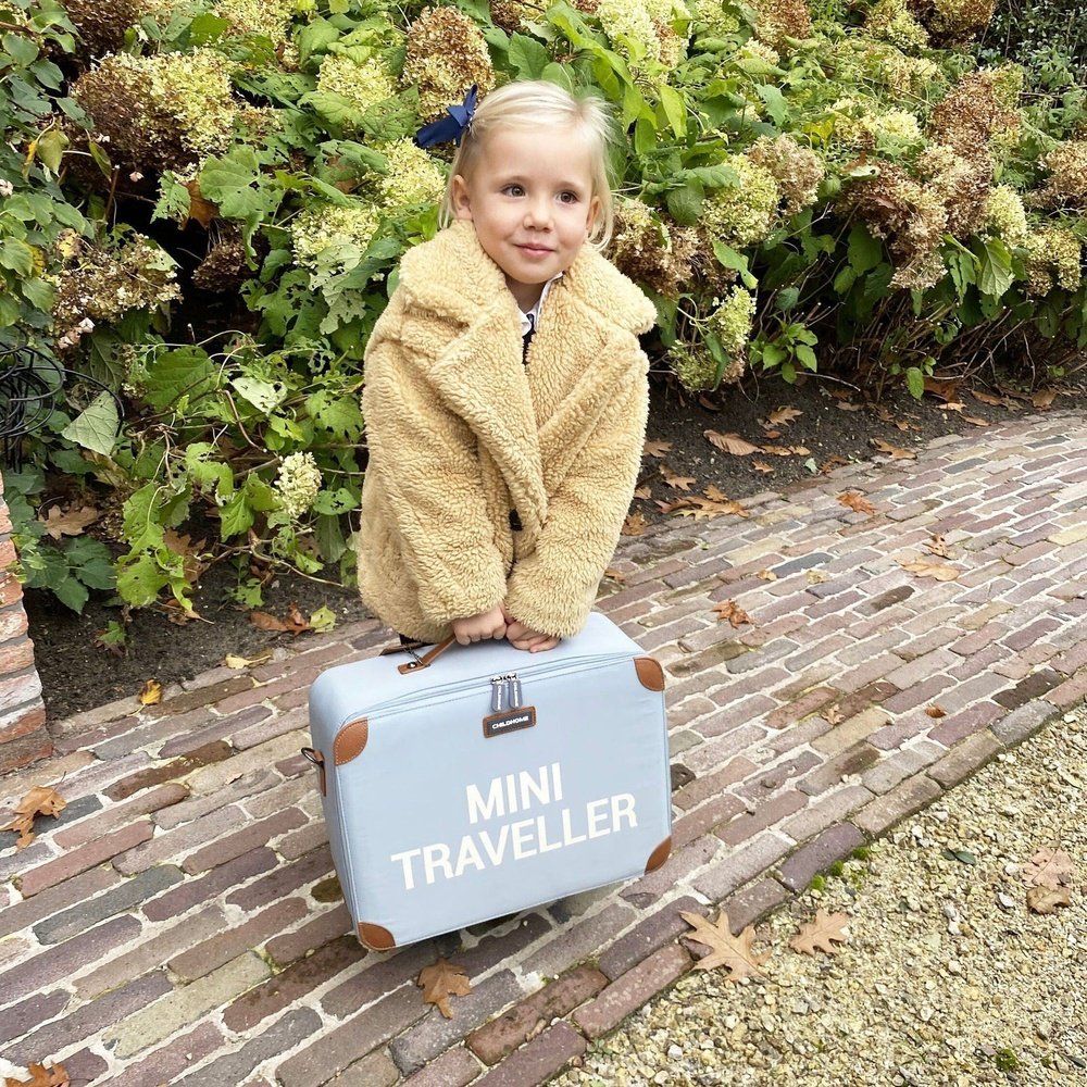 KINDERKOFFERTJE MINI TRAVELLER - GRIJS/BLAUW