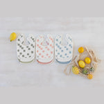 Lässig Set Van 3 GOTS Newborn Slabbetjes - Happy Fruits Light Blue