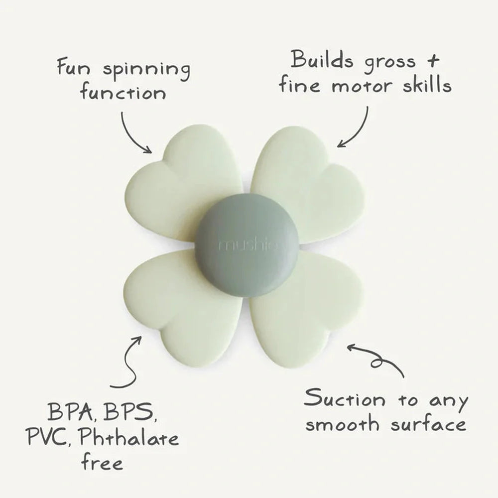 Mushie Spinner Met Zuignap - Klavertje Vier