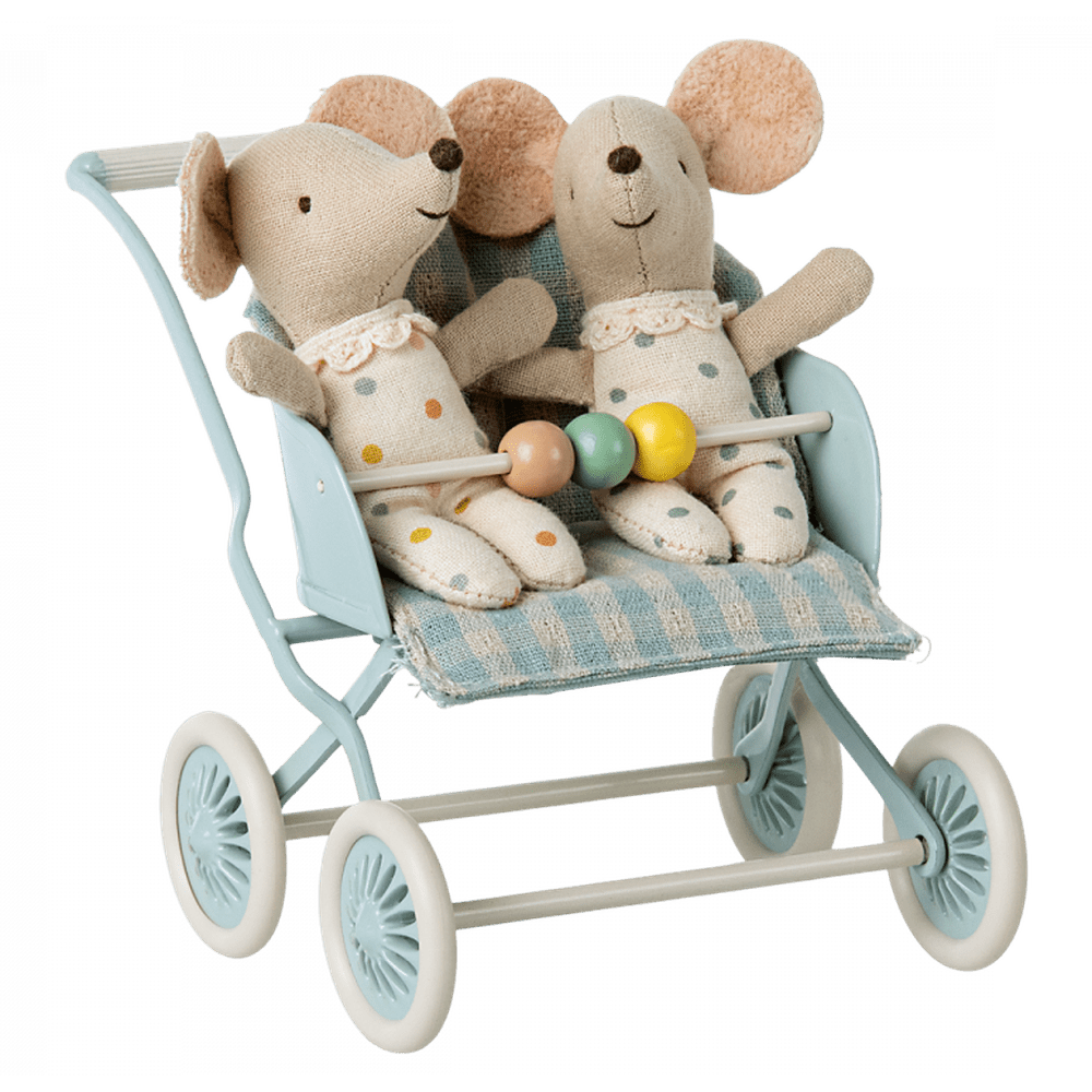 Maileg Kinderwagen - Baby Muis - Mint