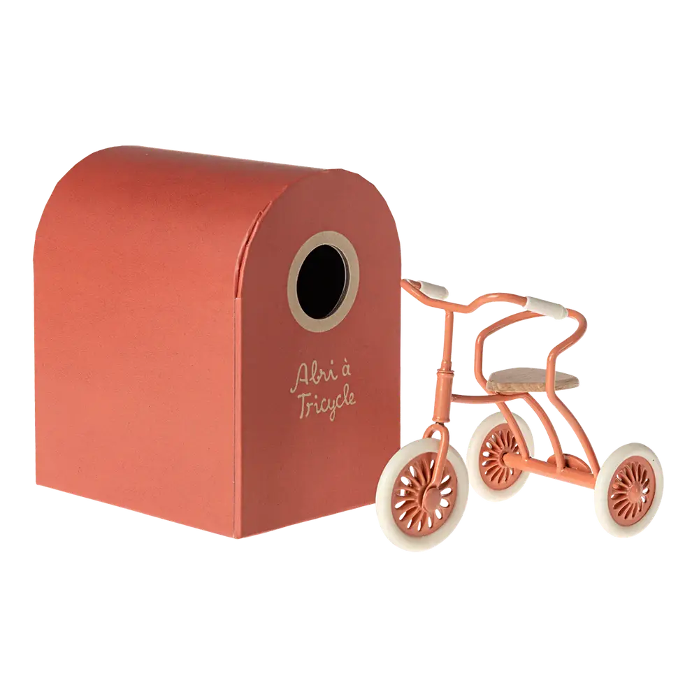 Maileg | Miniatuur Fiets / Tricycle - Coral - Muis