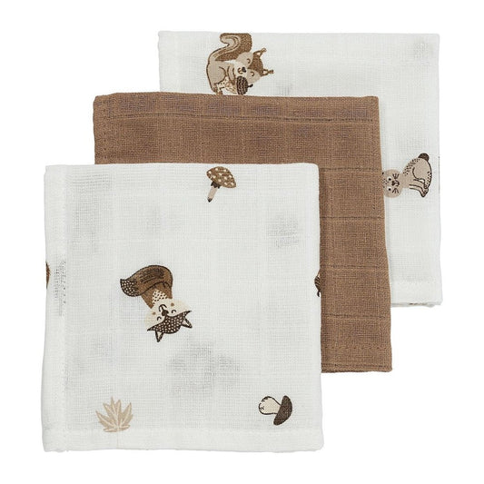 Hydrofiele monddoekjes - Forest Animals - 3pack