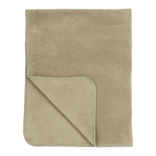 Couverture berceau coton uni taupe 75 