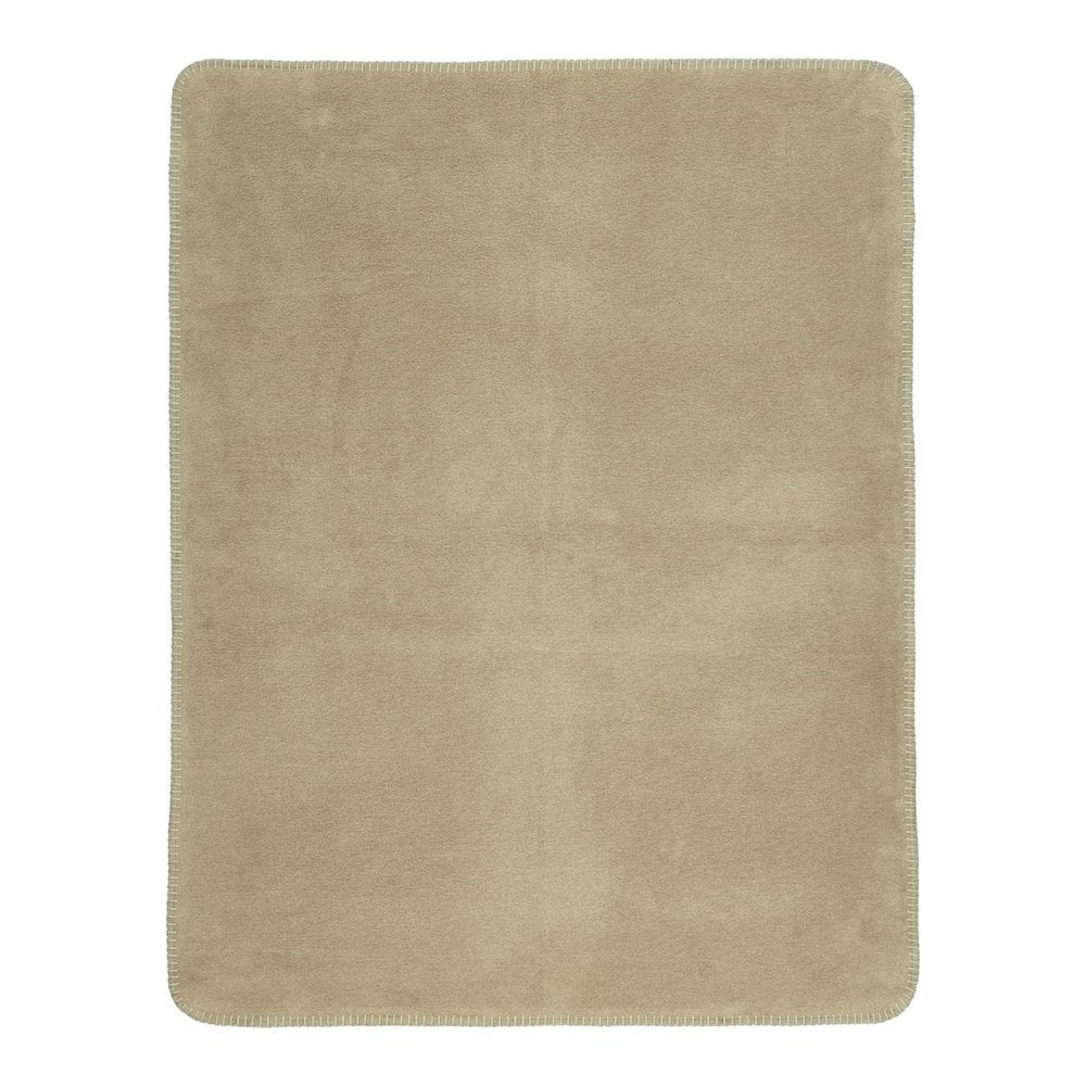 Couverture berceau coton uni taupe 75 