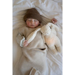 Moonie Konijn The Humming Bunny Organic 2.0 - Polar Natur | Witte Ruis Knuffel Met Lichtje