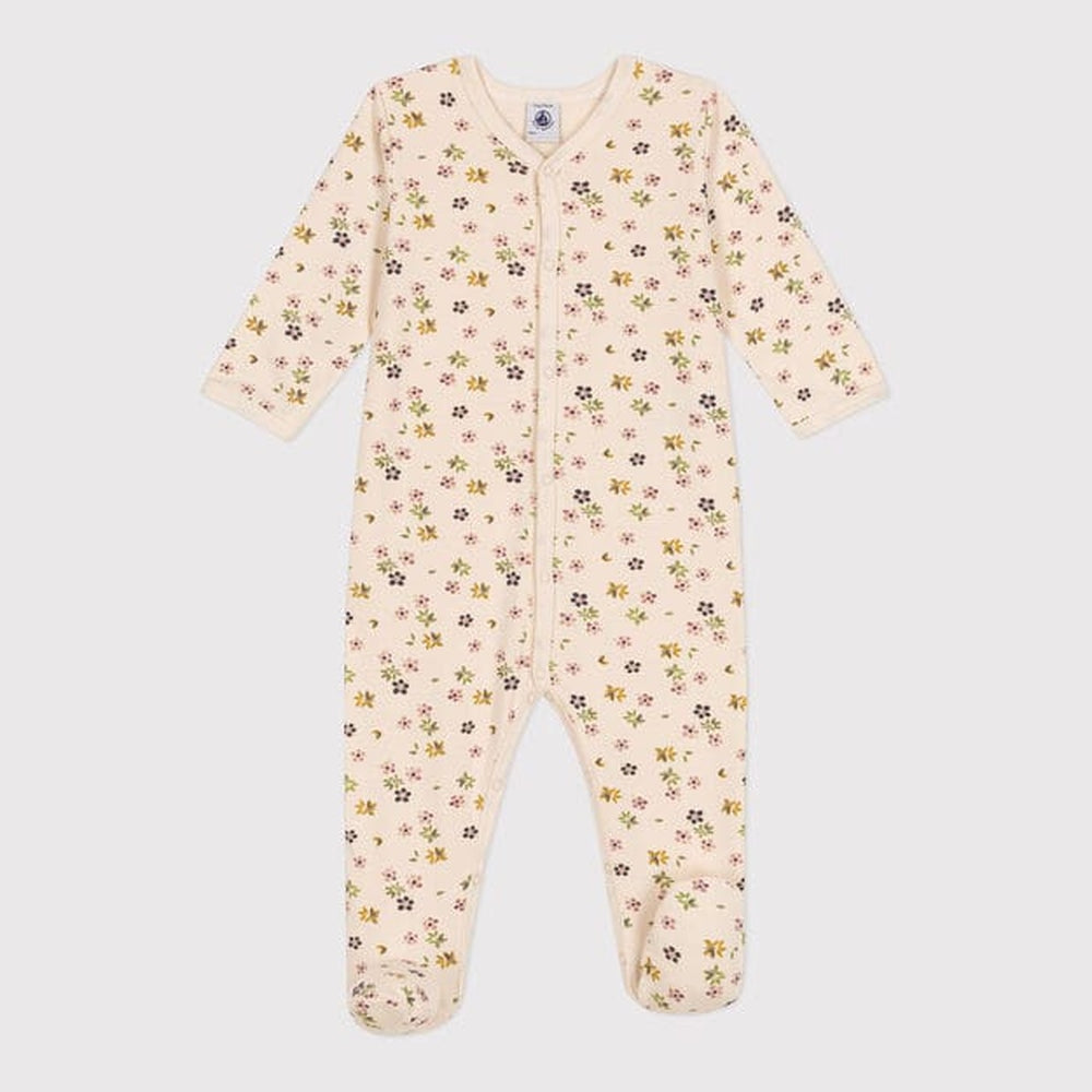 Petit Bateau | Babypyjama Met Geruwde Fleece - Bloemetjesprint