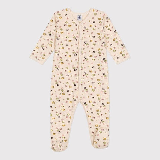 Petit Bateau | Babypyjama Met Geruwde Fleece - Bloemetjesprint