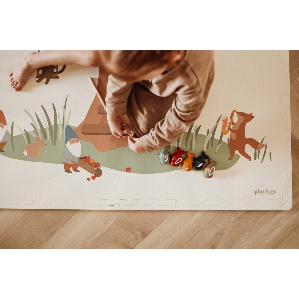 Play&Go Speeltapijt Puzzel - Eevaa 2In1 Puzzelmat/Opbergbox - Treehouse | Foam
