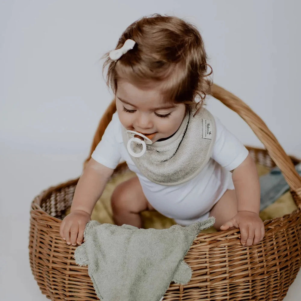 Timboo Bandana Slabbetje Dubbele Laag - Feather Grey