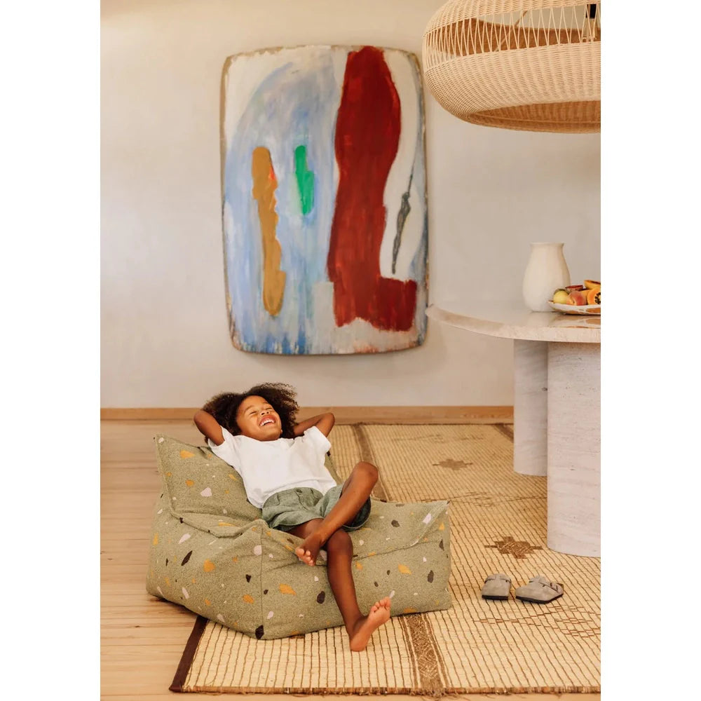 WigiWama Beanbag Chair zitzak - Terrazzo Moss
