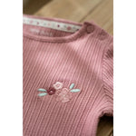 Little Dutch T-shirt Lange Mouwen Uit Biokatoen - Flower/Rouge