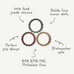 Mushie Bijtring Armband - Rose/Blush/Sand