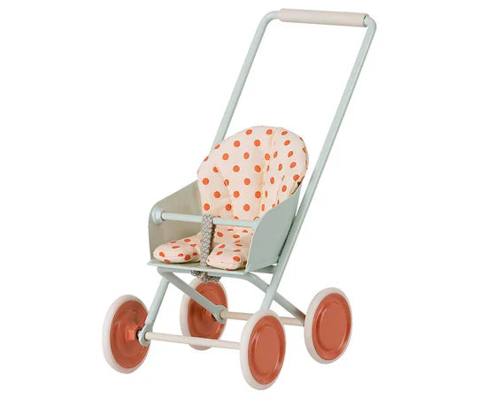 Maileg Kinderwagen - Sky Blue - Baby Muis