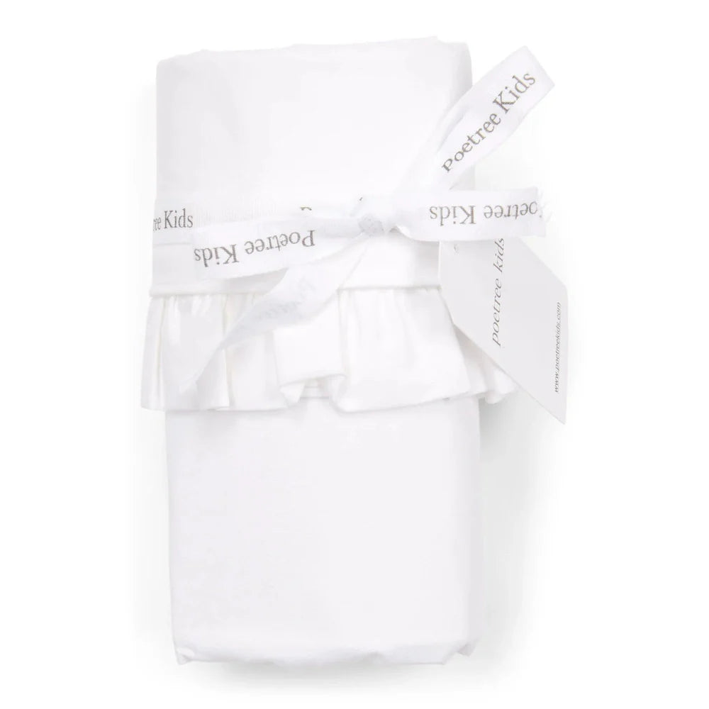 Poetree Kids | Wieglaken Parisian - 80x100cm - Wit