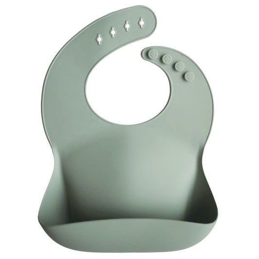 Mushie Silicone Slabbetje - Cambridge Blue