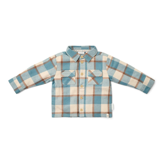 Little Dutch Flanellen Overhemd Met Klassieke Ruitenprint - Stone Blue