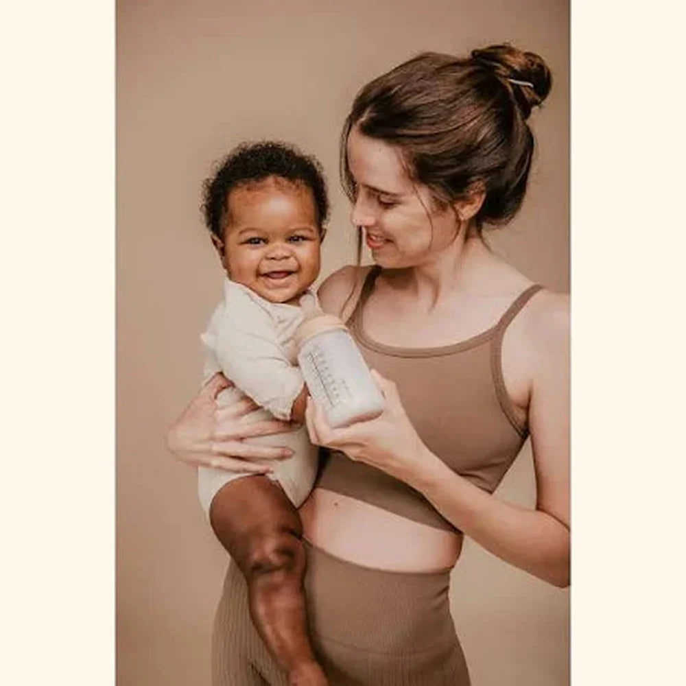 Suavinex - Anti-Koliek Zero.Zero Zuigfles - Medium Flow M - 270ml - +3m - Sand