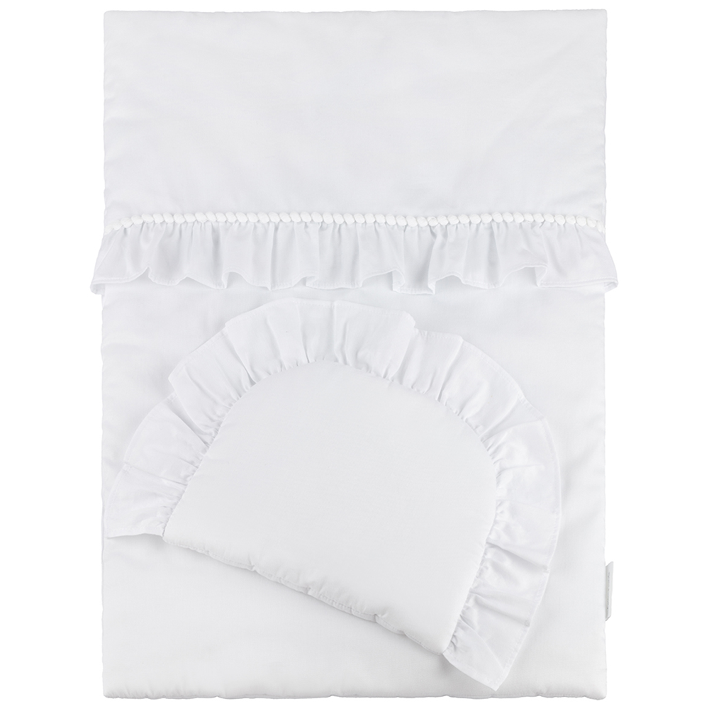 Bedding SG filled Newborn with ruffles White