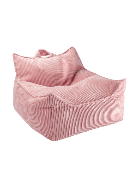 Fauteuil poire en mousse rose